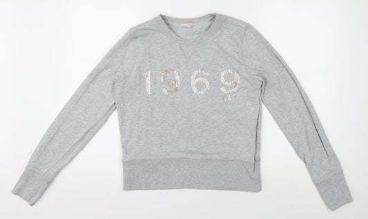 Gap Women’s Grey Jersey Crew Neck T-Shirt M