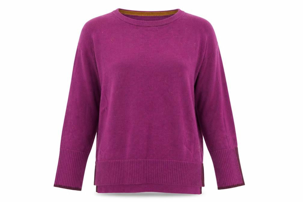 Womens UK 10 Regular White Stuff Purple Pullover Tight-Knit