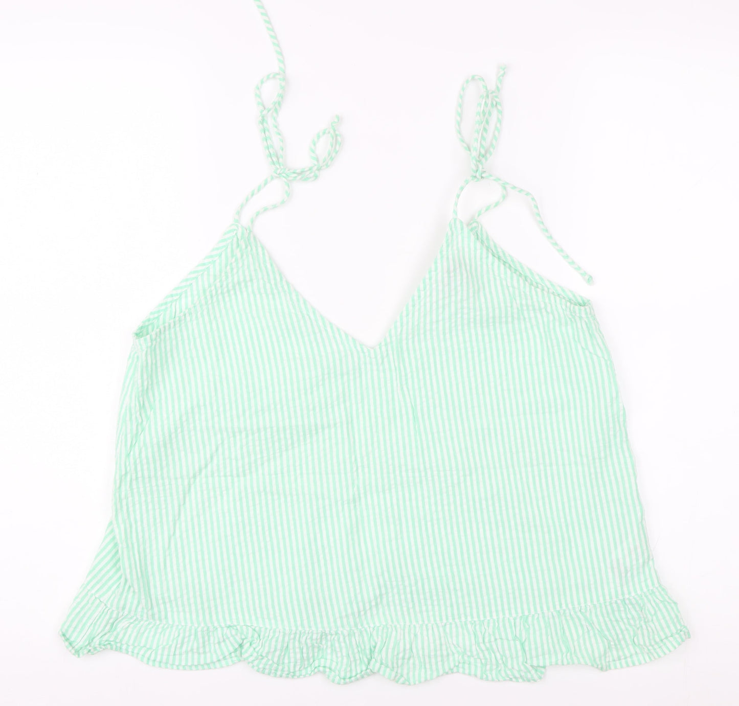ASOS Green Striped Camisole Blouse UK 12