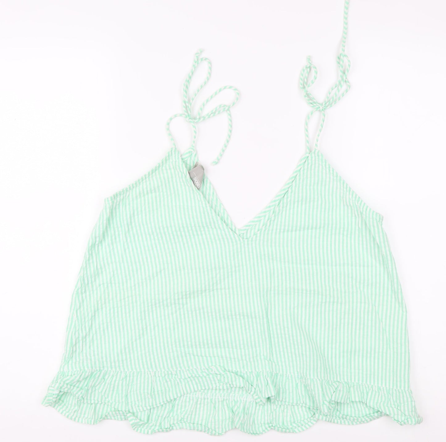 ASOS Green Striped Camisole Blouse UK 12
