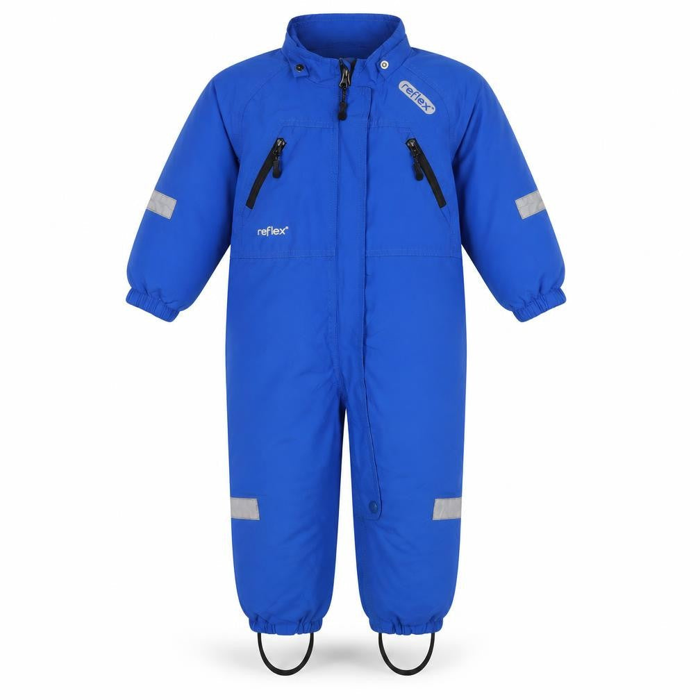Front view of Reflex boys’ blue waterproof sweatsuit, size 3, years