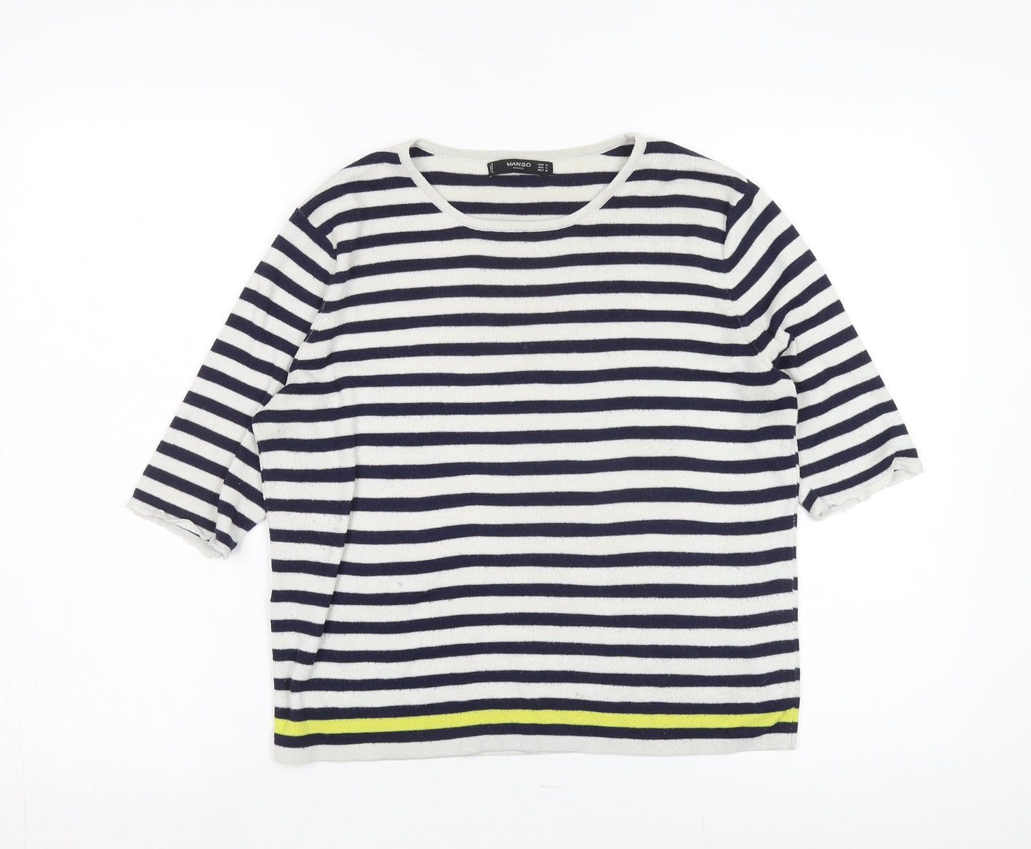 Mango Women's Striped Pullover Jumper, Size 12