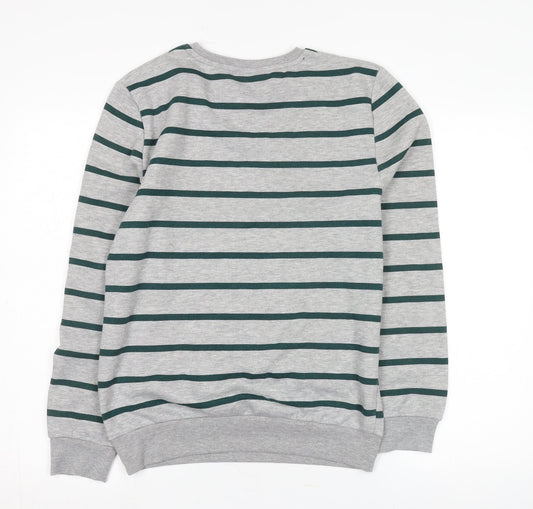 Harry Potter Unisex Grey Striped Pullover Sweatshirt XS