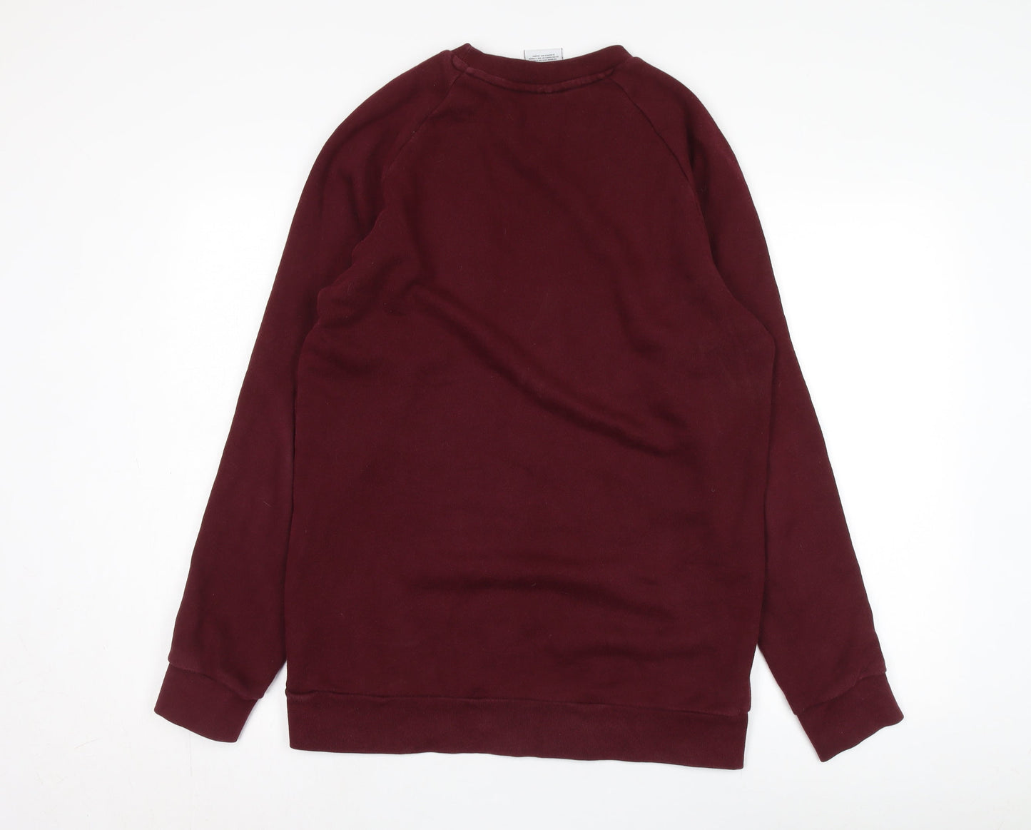 Adidas Men's Red Pullover Sweatshirt, Size S, Logo Design