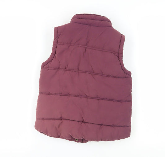 Next Girls Purple Puffer Jacket 9-10 Years Button Up