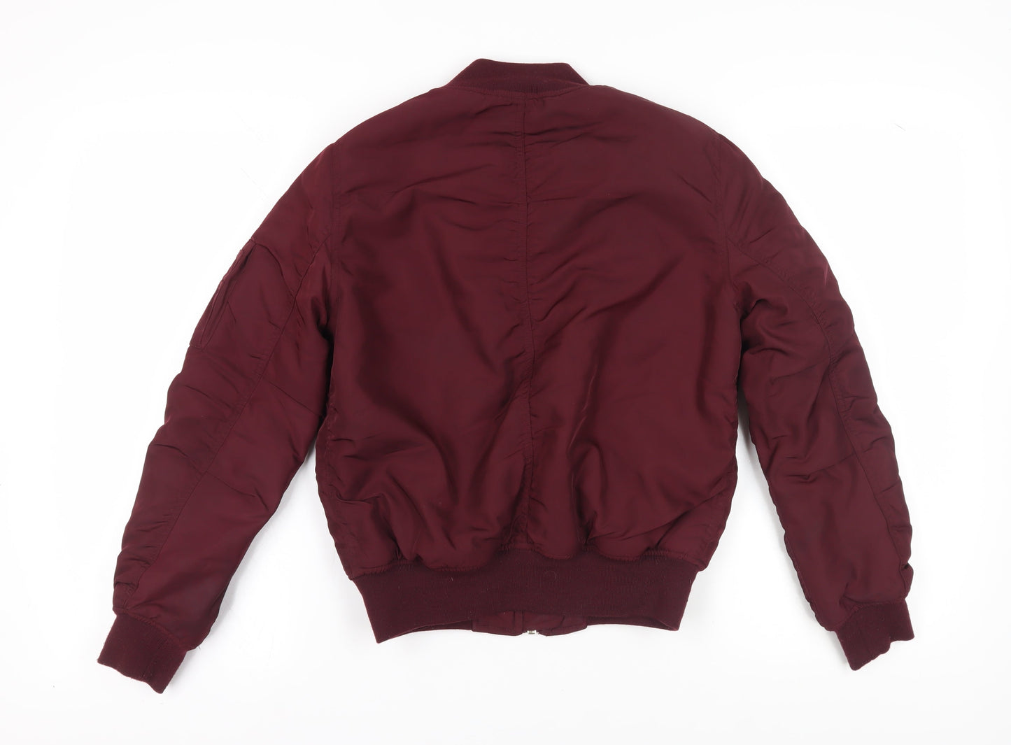 Topshop Women's Red Bomber Jacket - Size 8, Casual Chic