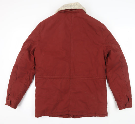Marks and Spencer Men's Red Military Jacket, Size S
