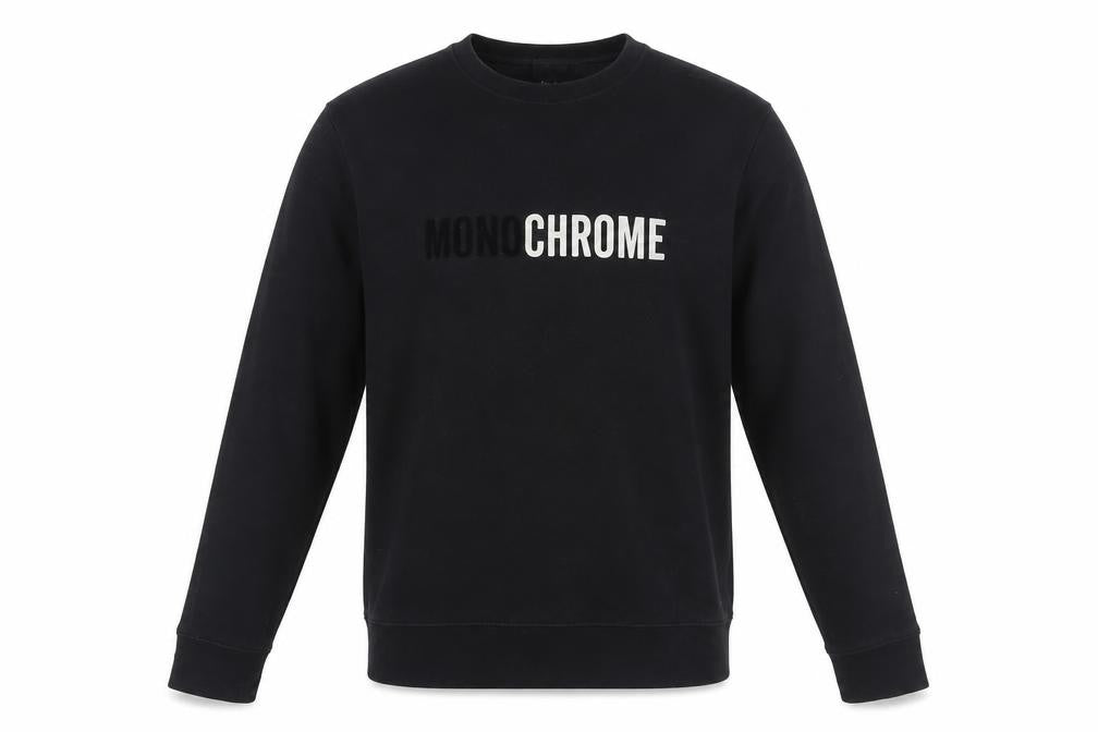 H&M Mens Black Sweatshirt, S, Cotton Blend, Pullover