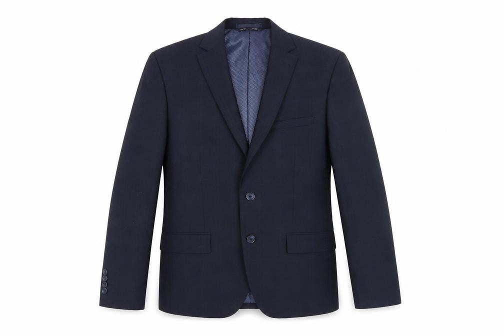 Marks and Spencer Men's Blue Check Blazer, Size 38S