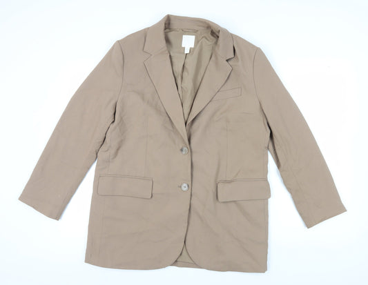 H&M Unisex Brown Blazer Size 14 Regular Fit