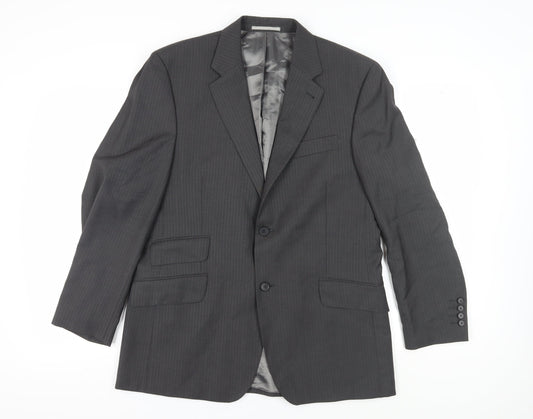 Next Men's Black Blazer 40S Wool Short Jacket