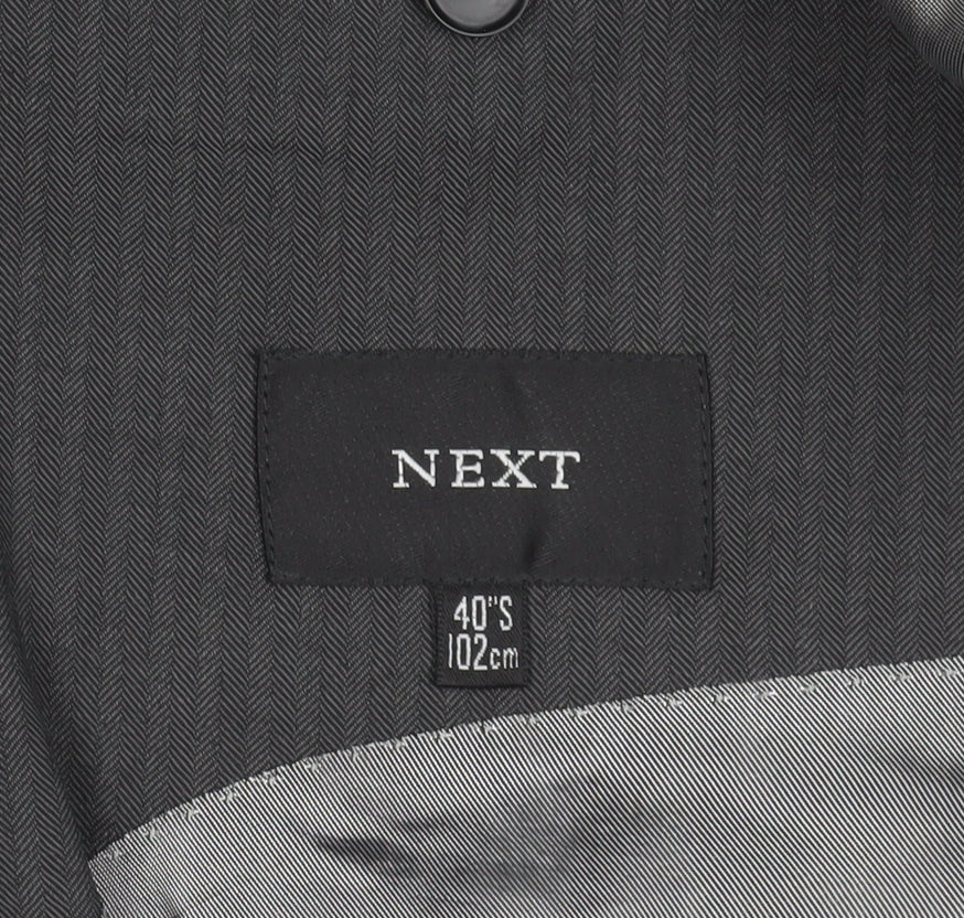 Next Men's Grey Wool Blazer 40S
