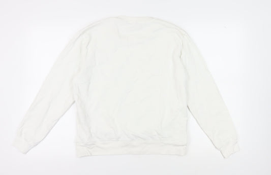 Marks and Spencer Women's Ivory Embroidered Cotton Sweatshirt UK 12