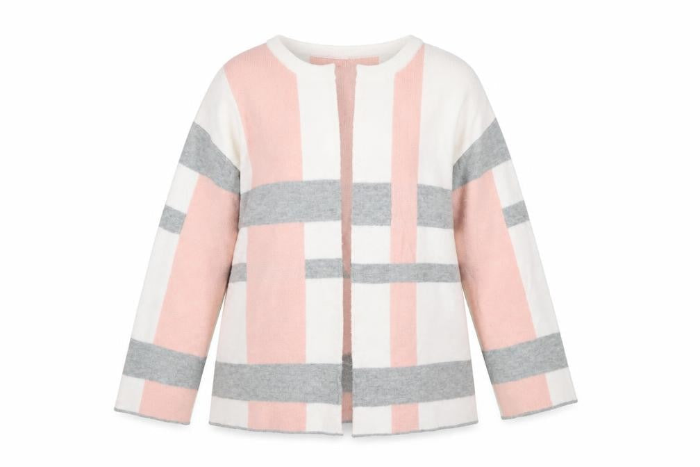 Front view of Principles Women's Multicoloured Stripe Cardigan, size 14