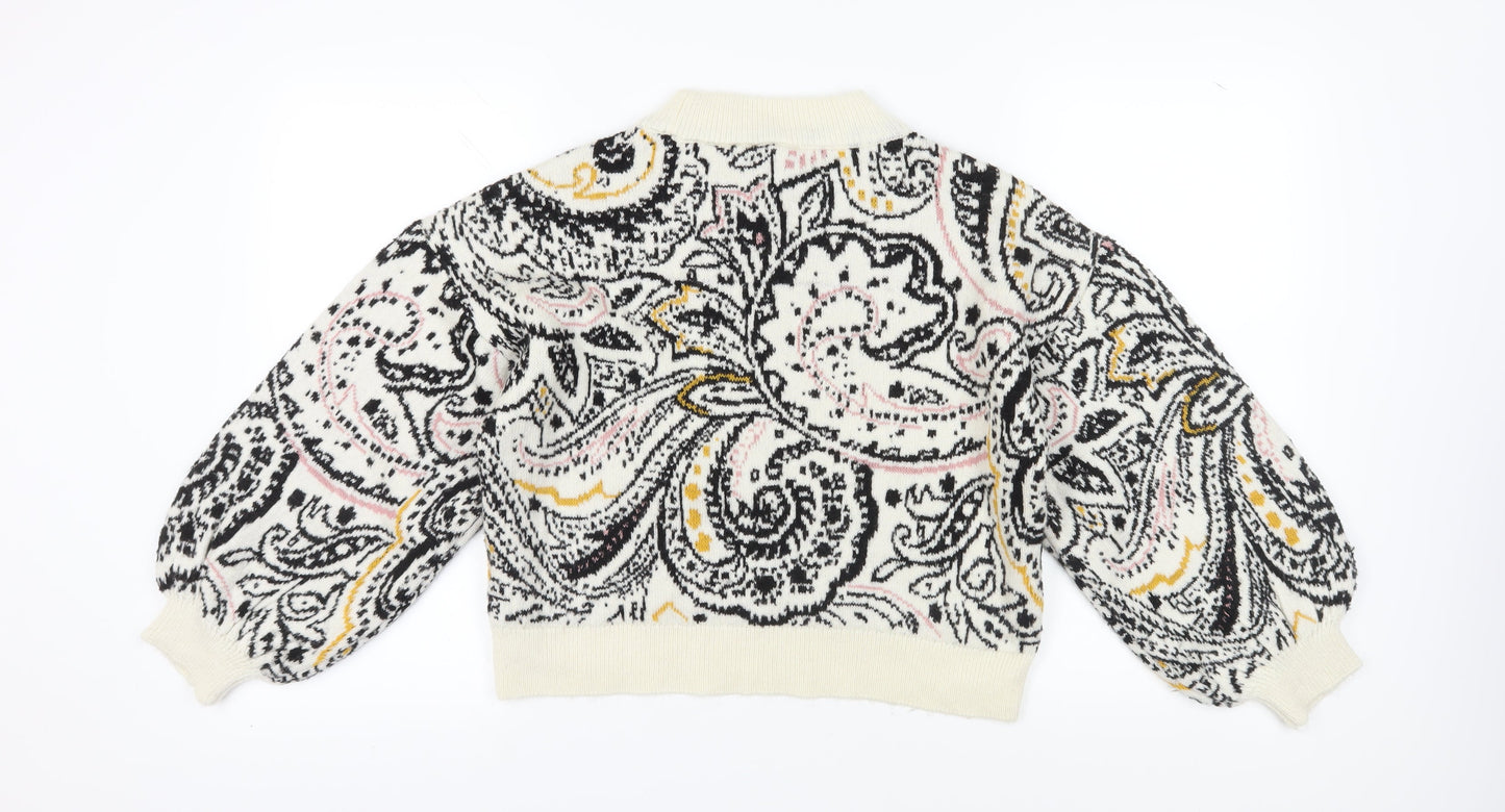 Topshop Women's Multicoloured Paisley Jumper, Size S