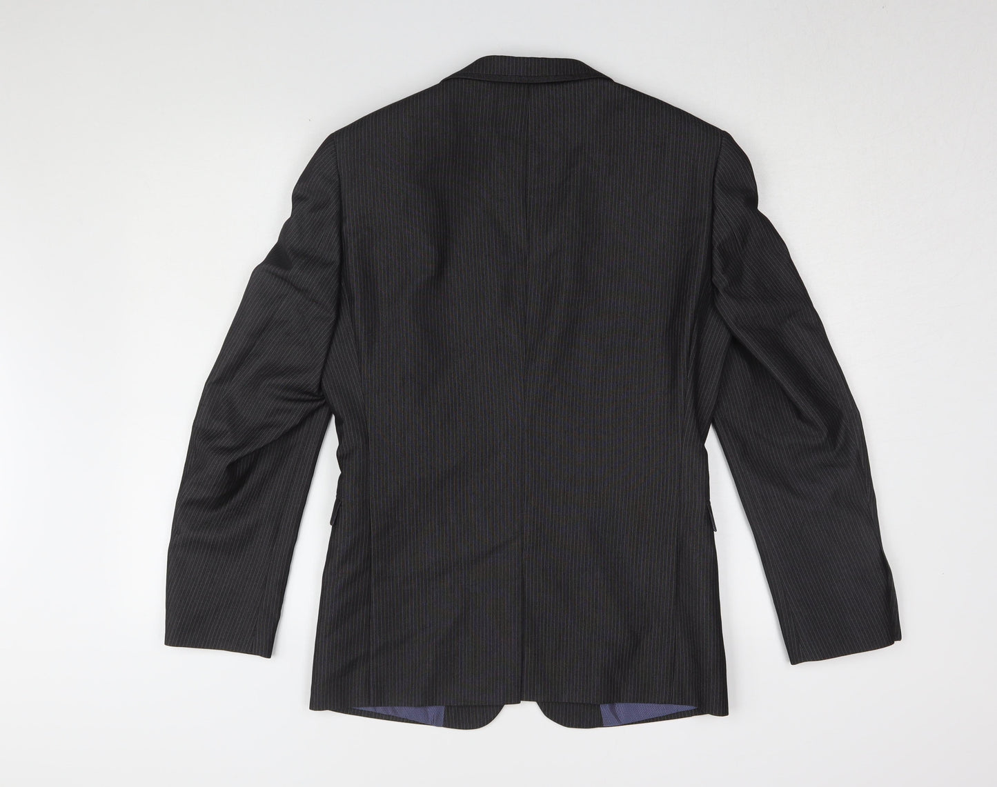 Next Men's Grey Blazer, 36S, Striped