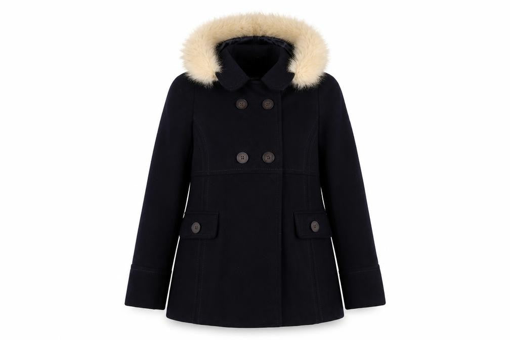 Topshop Women's Black Hooded Parka Coat Size 6