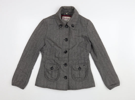 Mantaray Women's Grey Military Jacket Size 10