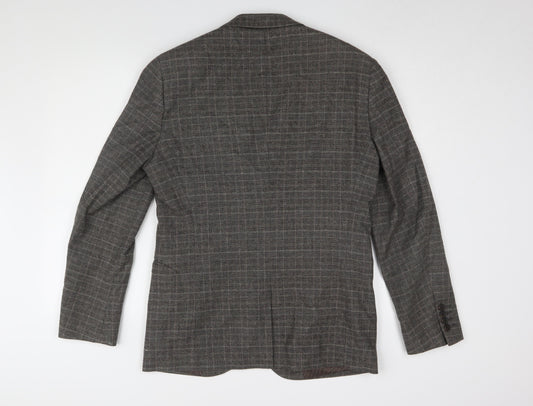 Next Men's Brown Check Blazer - Size 38R - Formal