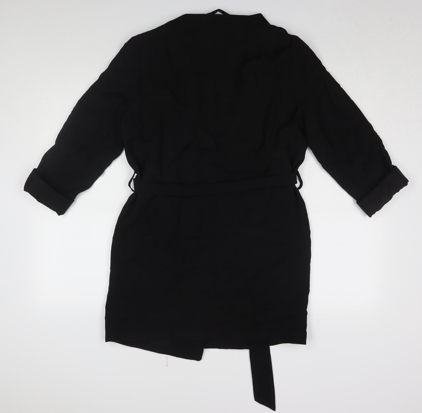 H&M Women's Black Collared Belted Dress XS