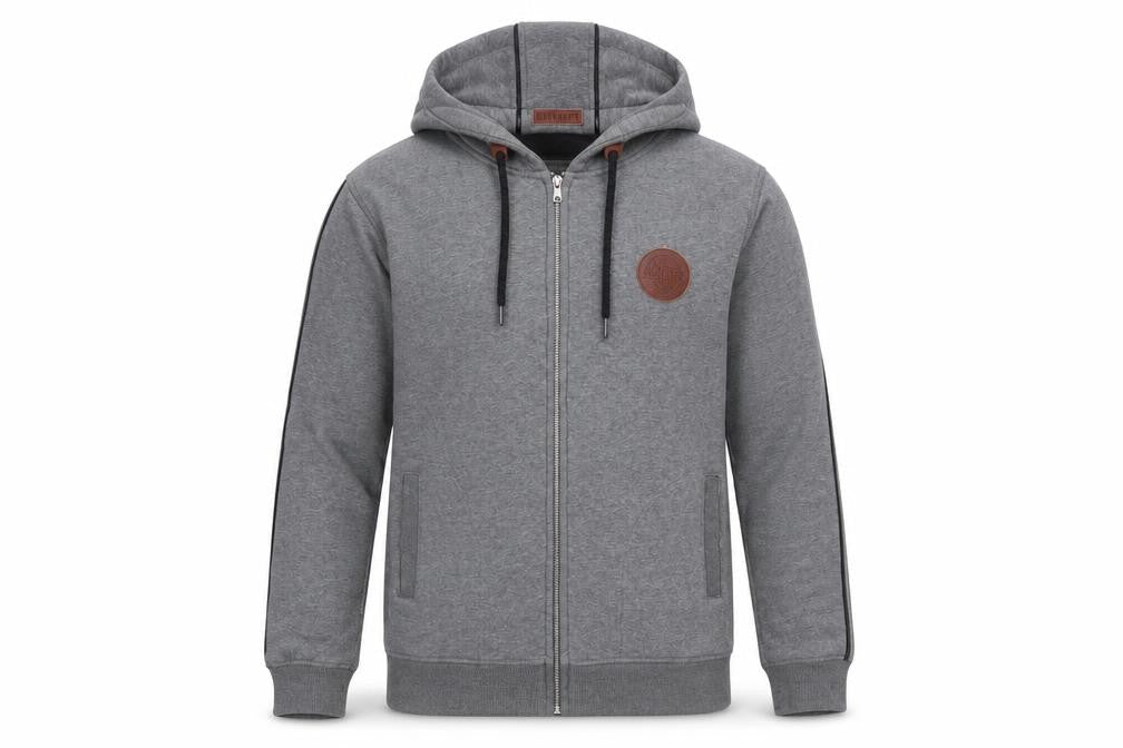 Innercity Men's Grey Hooded Bomber Jacket M