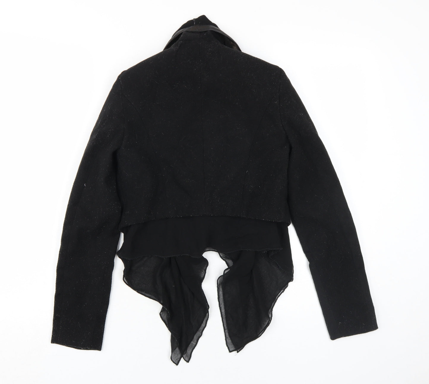 Jolie Moi Women's Black Cropped Jacket - Size 8, Elegant Style