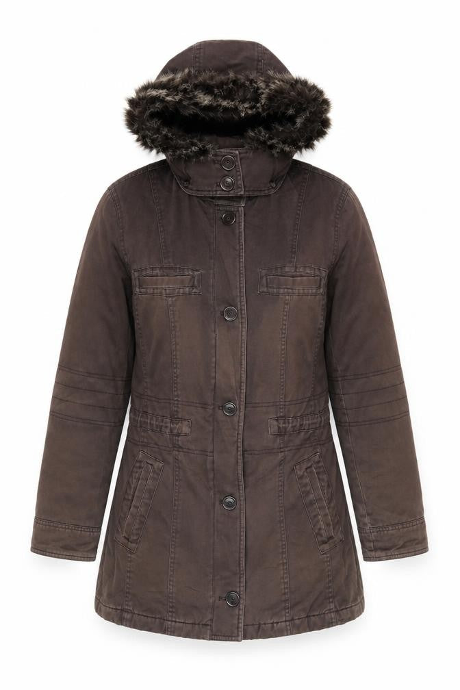 Mackays Brown Hooded Parka Coat, Size 10