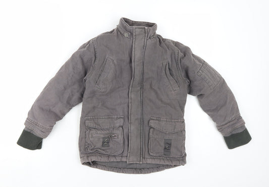 Sevenhill Boys Grey Cotton Basic Jacket 6 Years