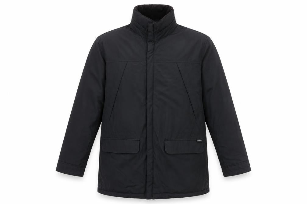 Marks & Spencer Men's Black Overcoat, L, Waterproof