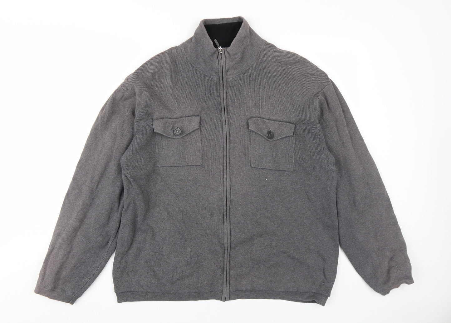 Marks and Spencer Men's Grey XL Stand-Up Collar Jacket