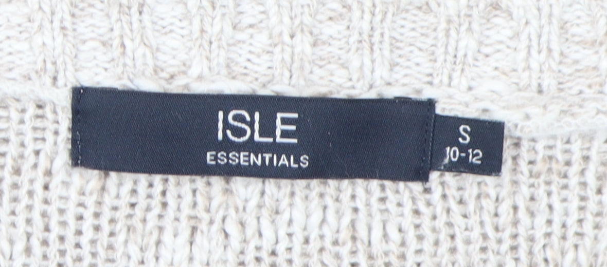 Isle Essentials Women's Beige Cardigan Size S