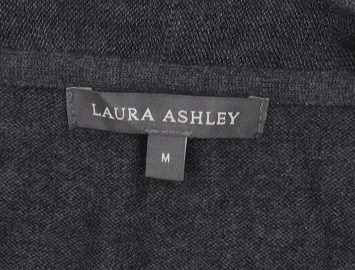 Laura Ashley Women's Grey Striped Vest - M, Casual, Lightweight
