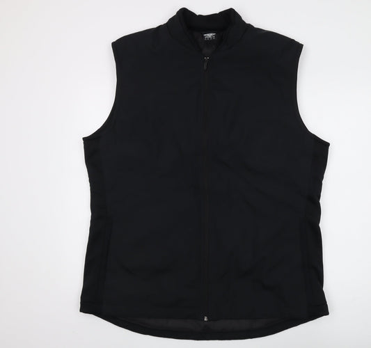 Umbro Men's Black 2XL Windbreaker Waistcoat