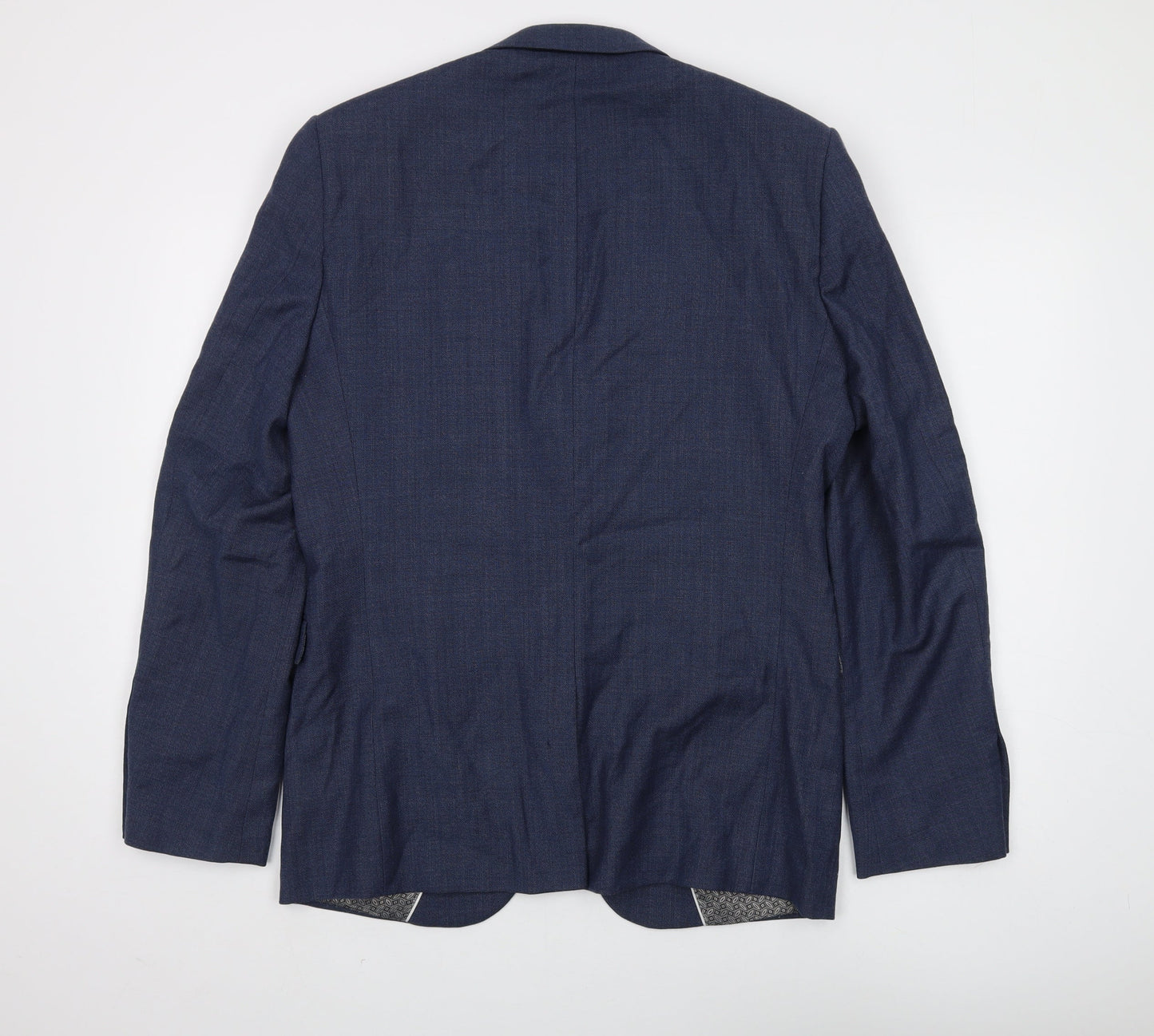 Next Men's Blue Wool Blazer 40R Regular Formal