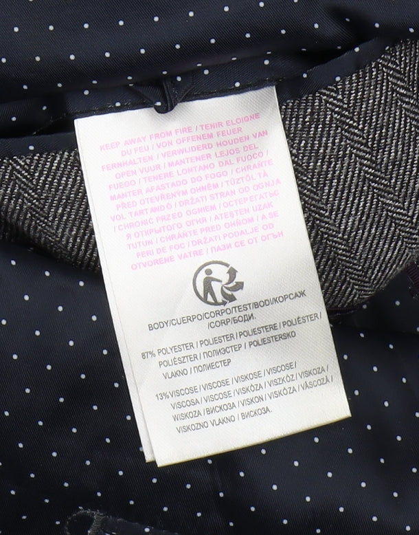 Tokyo Laundry Men's Grey Blazer, 38, Herringbone Pattern