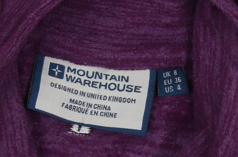 Mountain Warehouse Women's Purple Zip Sweatshirt Size 8