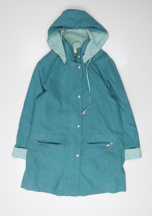 Holmewood Women's Blue Parka Jacket, Size 10, Hooded