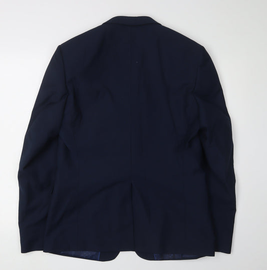 Studio.w Men's Blue Suit Jacket, Size 42R, Regular Fit