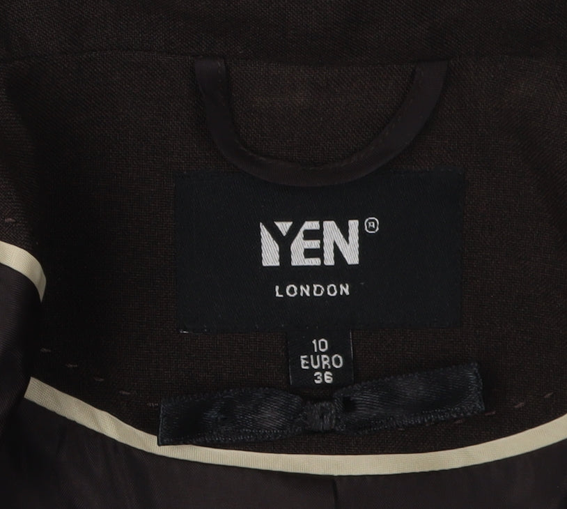 Yen London Women's Brown Classic Blazer Size 10