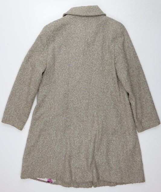 Marks and Spencer Women's Beige Button Mid-Length Coat