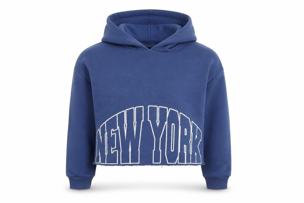 New Look Girls Blue Logo Pullover Hoodie Age 12-13