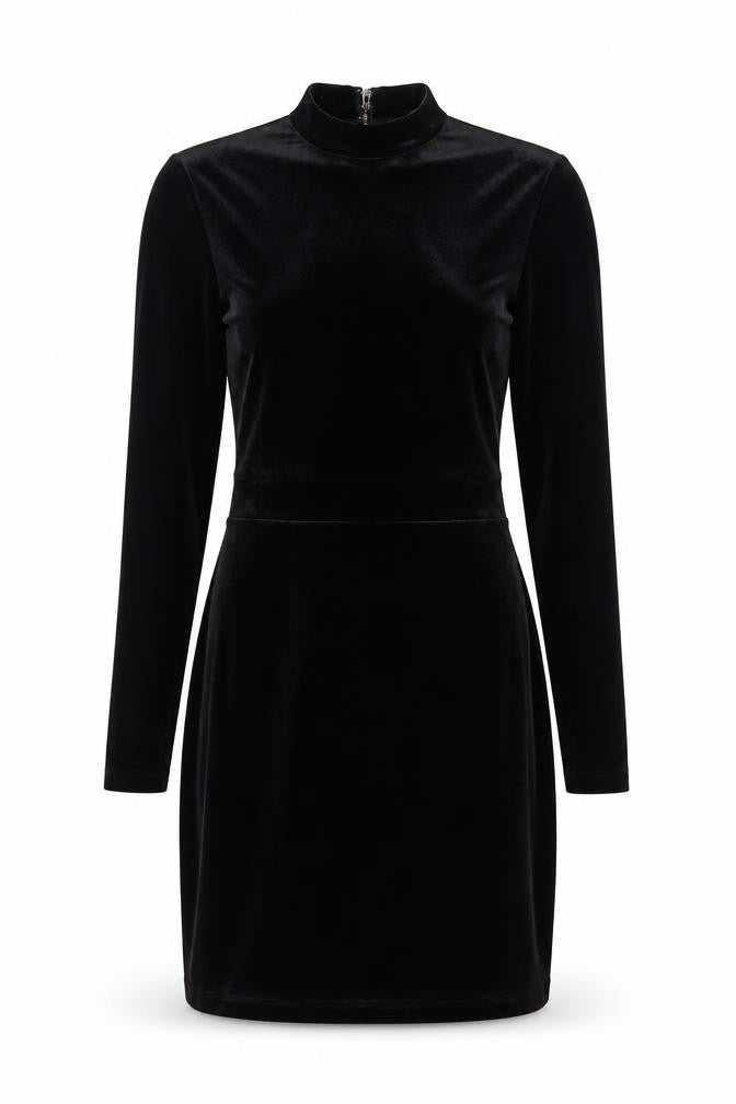 H&M Women Black Bodycon Dress Size 8 Party High Neck