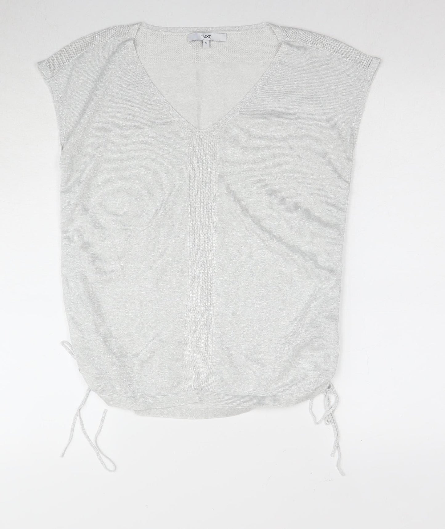 Next Women's Silver Tunic Sleeveless Top Size 10
