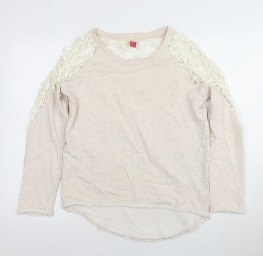 Palmer Heritage Women's Beige Lace Accent Blouse Size 8