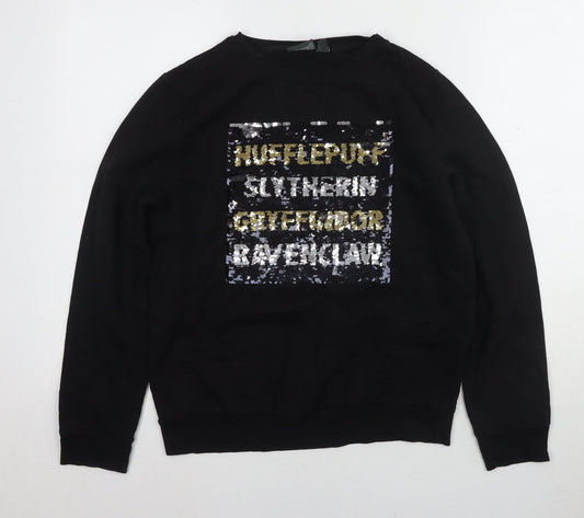 Harry Potter Black Unisex Adults S Sweatshirt Pullover