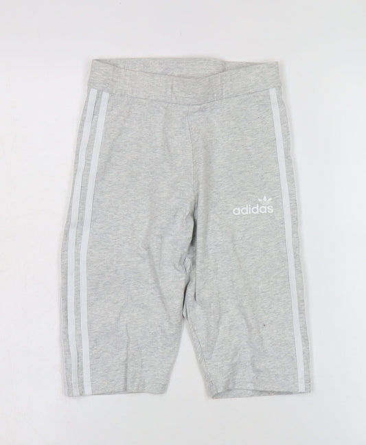 Adidas Boys Grey Athletic Shorts Size 34