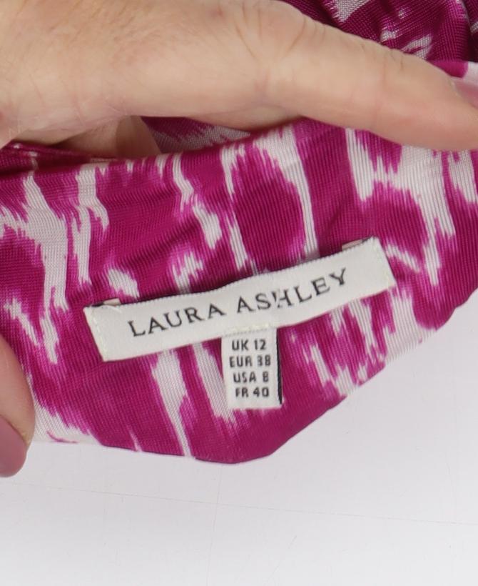 Laura Ashley Women’s Pink Animal Print Dress UK 12