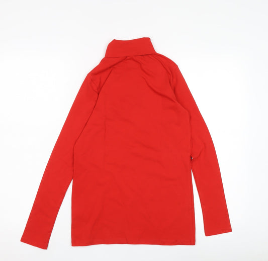 U.S. Polo Assn. Women's Red Roll Neck T-Shirt 3X