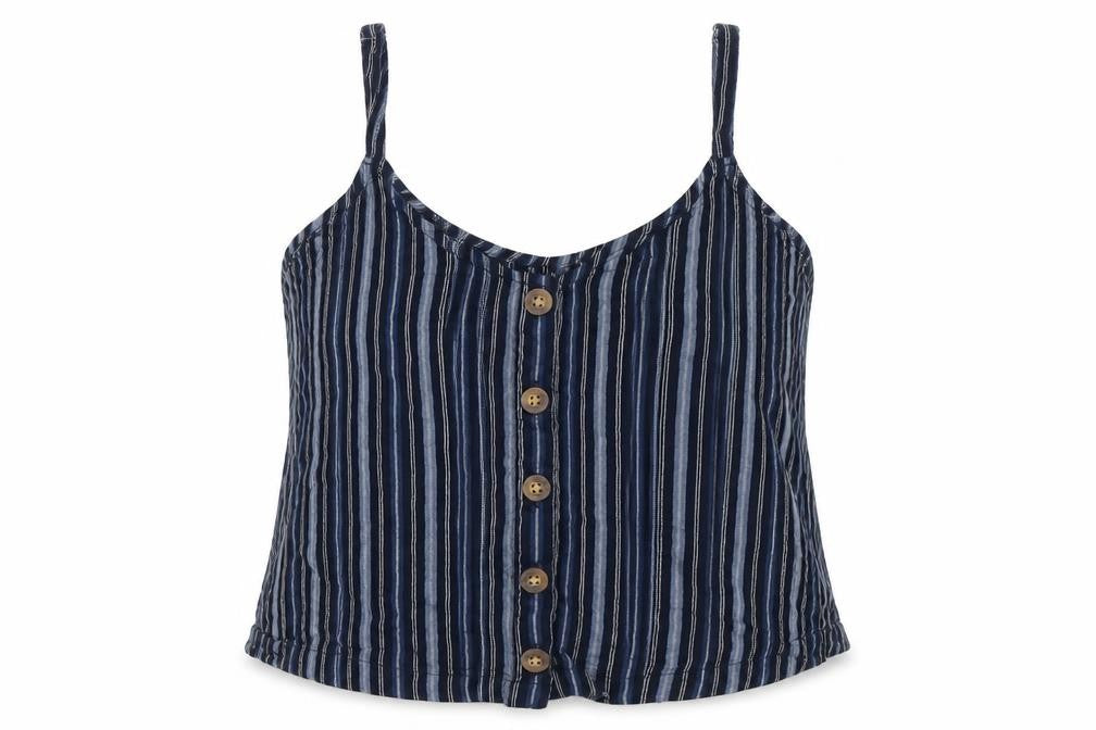 Womens UK Size XS Hollister Blue Cotton Tank