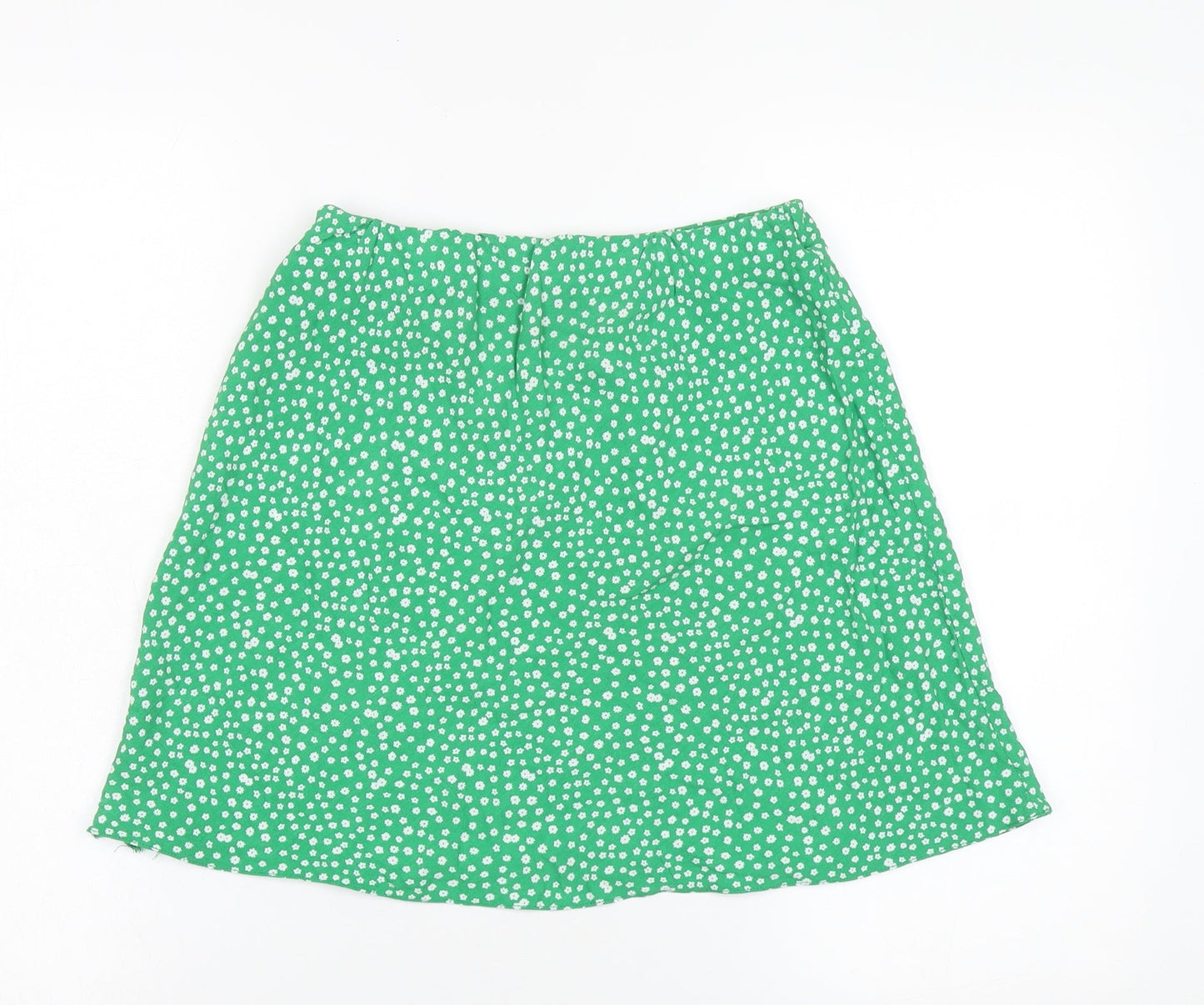 Nobody's Child Women's Green Floral Skirt Size 8